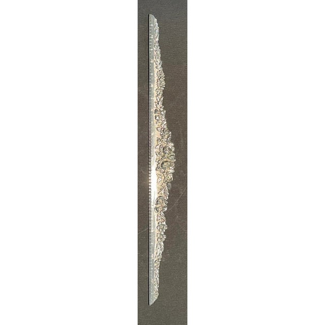 Vintage S. Kirk and Sons Hand-Chased "Repoussé" Sterling Silver 12 Inch Ruler For Sale - Image 9 of 13
