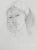 Mid Century PortraitOf Woman in Headdress Pencil Drawing For Sale - Image 4 of 4
