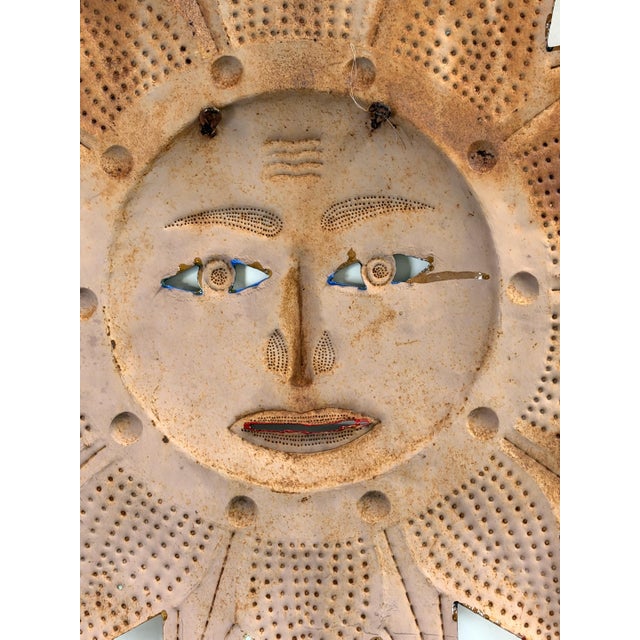 Modern Large Peter Keil Sunburst Wall Sculpture in Painted Metal, Signed, 36" Diameter For Sale - Image 3 of 18