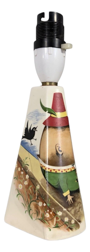 Vintage Hand-Painted Ceramic Humpty Dumpty Table Lamp