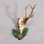 Great Black Forest Red Deer Trophy on Carved Plaque - Germany 1952 Item e8177 A vintage red deer (Capreolus capreolus)...