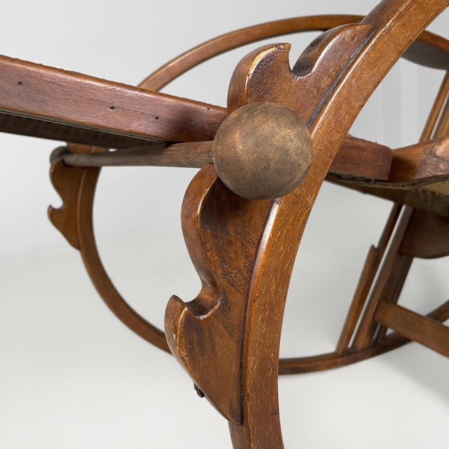Italian Art Nouveau Rocking Chair by Società Anonima Antonio Volpe, 1920s For Sale - Image 13 of 18