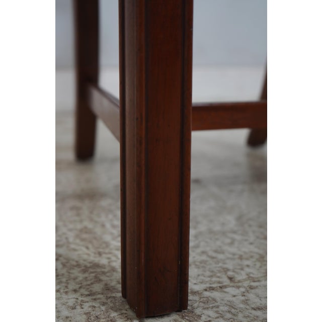 Set of 6 Old Colony Mahogany Chippendale Style Ribbon Back Dining Chairs For Sale - Image 11 of 18