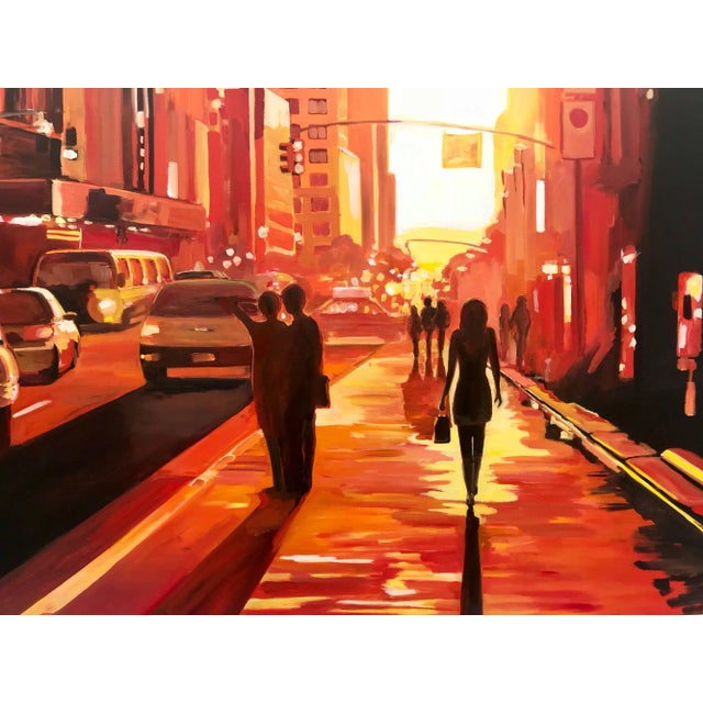 Angela Wakefield Limited Edition Print by British Artist, Angela Wakefield, New York Sunshine Figurative Cityscape For Sale - Image 4 of 10