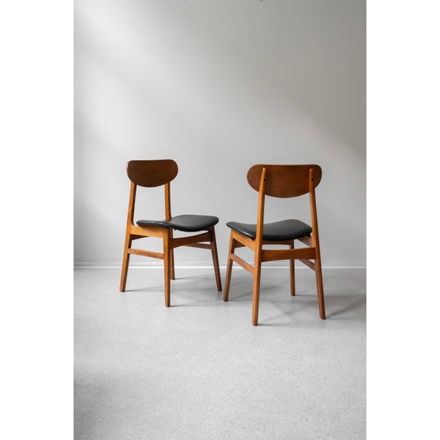 1960s Mid-Century Danish Dining Chairs in Teak and Leather, 1960s, Set of 6 For Sale - Image 5 of 12