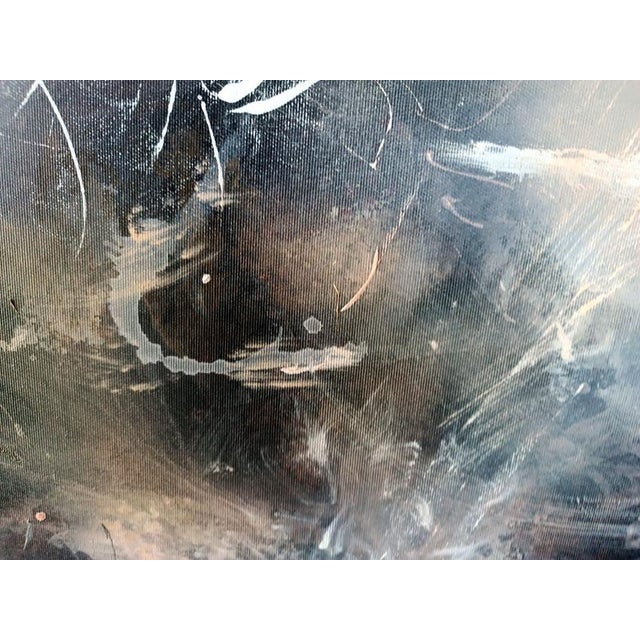 Plastic Ovidiu Kloska, The Nocturnal Hour of Violent Blooming, Mixed on Canvas For Sale - Image 7 of 11