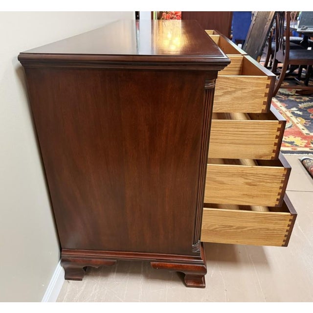 1990s Henkel Harris Mahogany Dresser Model No. 166 For Sale In Raleigh - Image 6 of 16