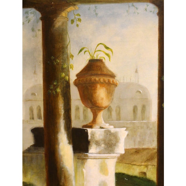 Early-Mid 20th Century Set of Three Italian Architectural Ruins Paintings For Sale - Image 9 of 10