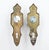 Mid 20th Century Vintage Art Deco Glass Brass Dummy Door Knob Set For Sale - Image 5 of 5