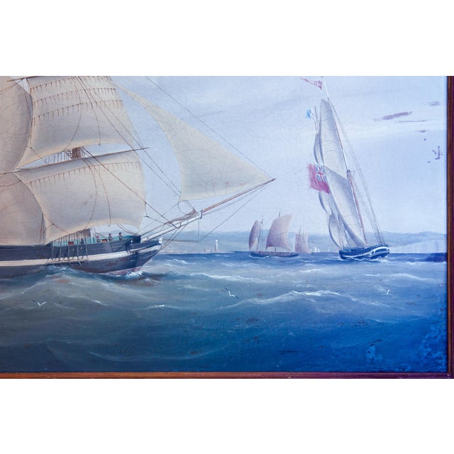 19th Century British Antique Sailing Ship Painting of “Ariel” at Sea by John Murday For Sale - Image 18 of 18