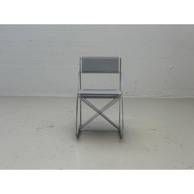 Metal X-Line Chair by Niels Jørgen Haugesen, 1970s For Sale - Image 7 of 13