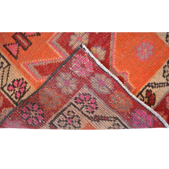 Tribal Motifs Hand-Knotted Kurdish Runner For Sale - Image 12 of 12