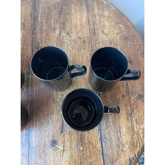 Vintage Fitz and Floyd Mugs Made in Japan during 1980's 3 - Foulard Noir pattern Mug Dimension: 4.25” width, 2.75” depth...