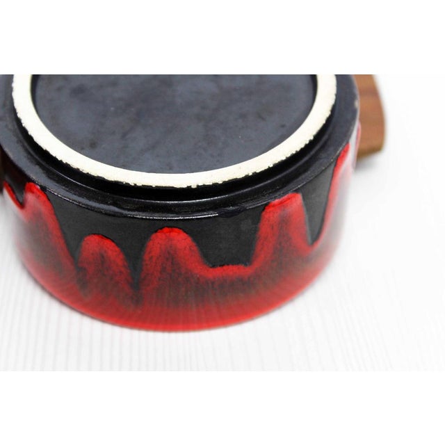 Vintage Service Tray and Ramekins in Teak and Ceramic, 1960s, Set of 5 For Sale - Image 9 of 14