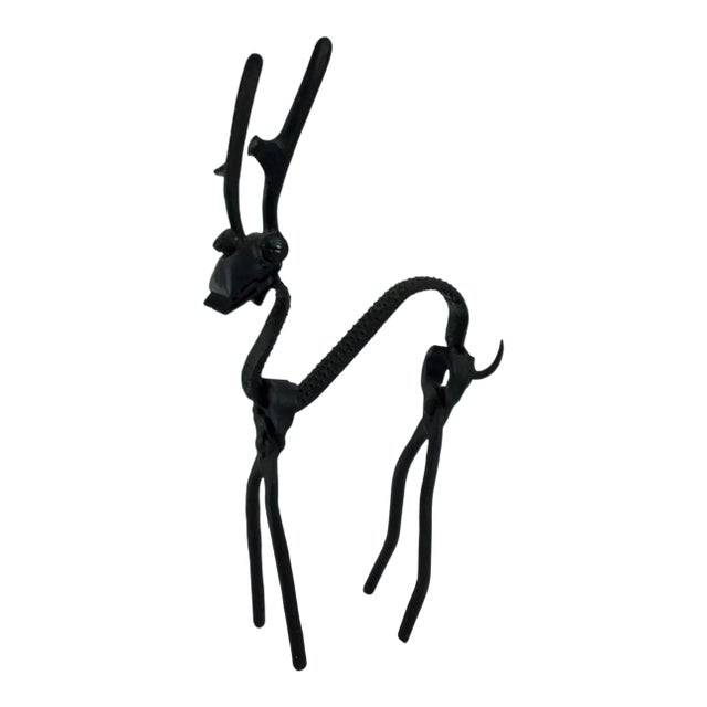 Artisan Vintage Metal Artwork Deer Sculpture Steampunk For Sale