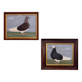 Matt Rix, Racing Pigeon, 2000s, Oil, Set of 2 For Sale