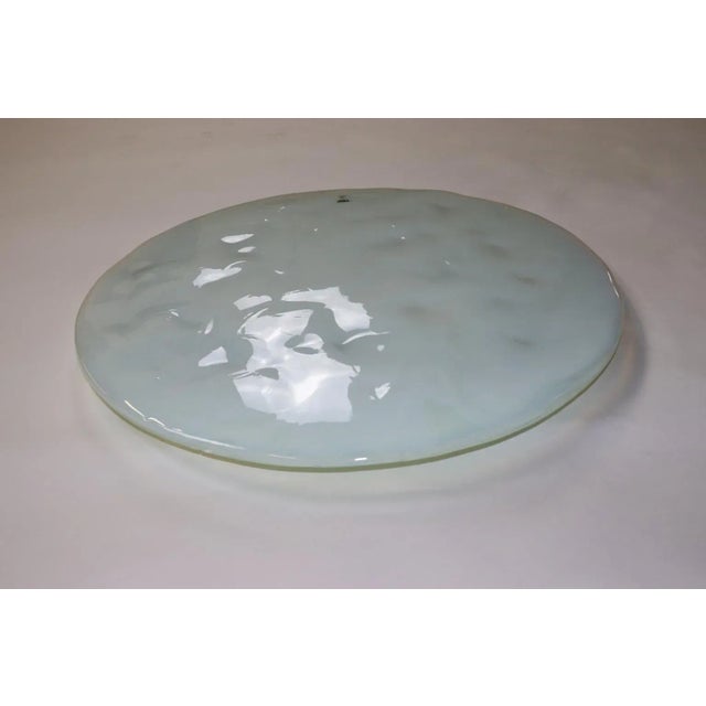 Late 20th Century Mid-Century Murano Hand Cast Opaline Glass Panel For Sale - Image 5 of 11