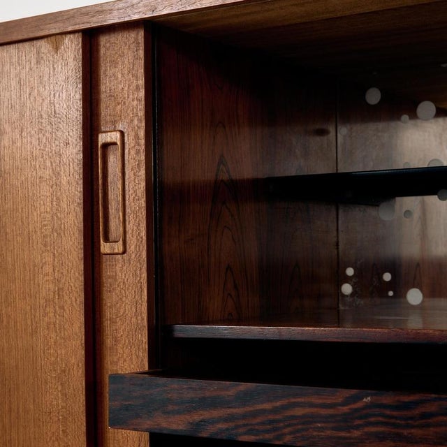 Glass Mid-Century Teak Highboard, 1960s For Sale - Image 7 of 18