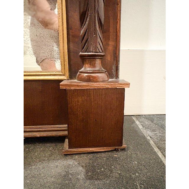 Antique French Empire Carved Mahogany Trumeau Mirror For Sale In New York - Image 6 of 8