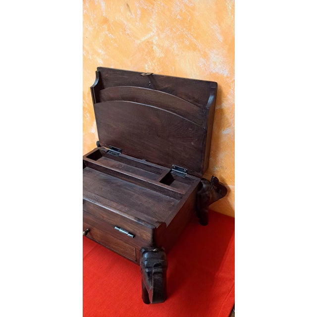 Vintage Indian Secretary Box, 1985 For Sale - Image 4 of 11