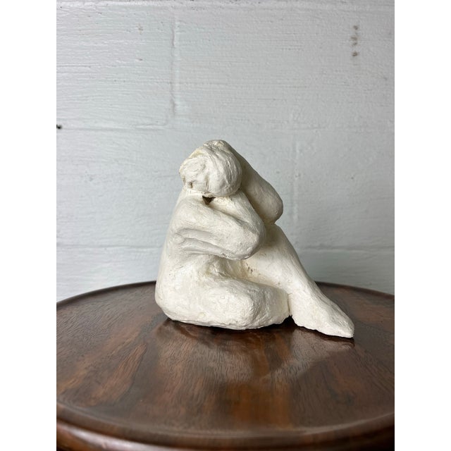 Contemporary Late 20th Century Plaster Seated Nude Post-Modern Contemporary For Sale - Image 3 of 12