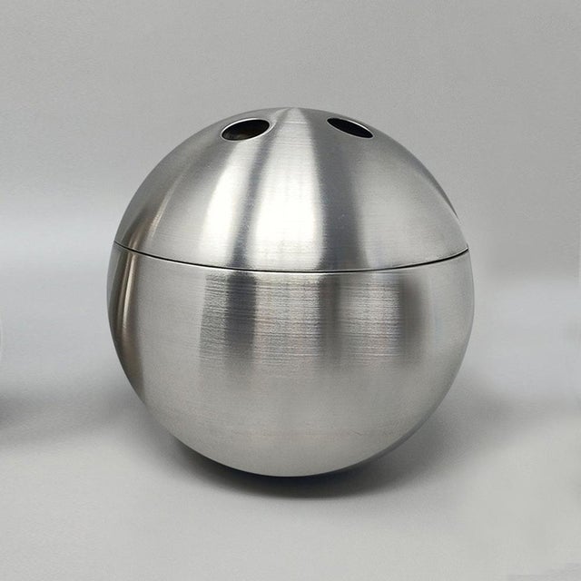 Vintage Italian Bowling Cocktail Shaker with Ice Bucket Tauma by Guzzini, 1970s, Set of 2 For Sale - Image 6 of 11