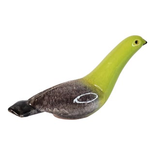1960s Signed James Lovera Ceramic Bird Sculpture For Sale