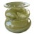 Vintage Handblown Chartreuse Art Glass Vase For Sale