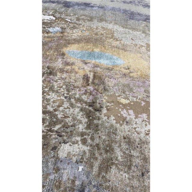 1990s Handwoven Modern Abstract Area Rug 9x12 For Sale - Image 10 of 11