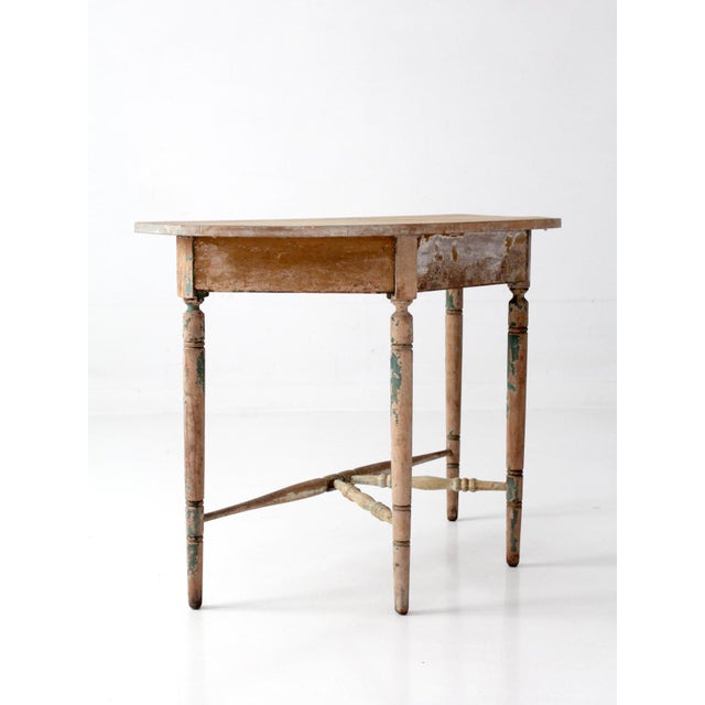 Antique Primitive Demi Lune Console Table For Sale - Image 15 of 18