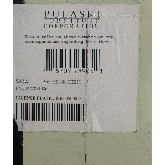 Wood Vintage Pulaski French Provincial Nightstand in Hand-Painted Light Sage Green For Sale - Image 7 of 7