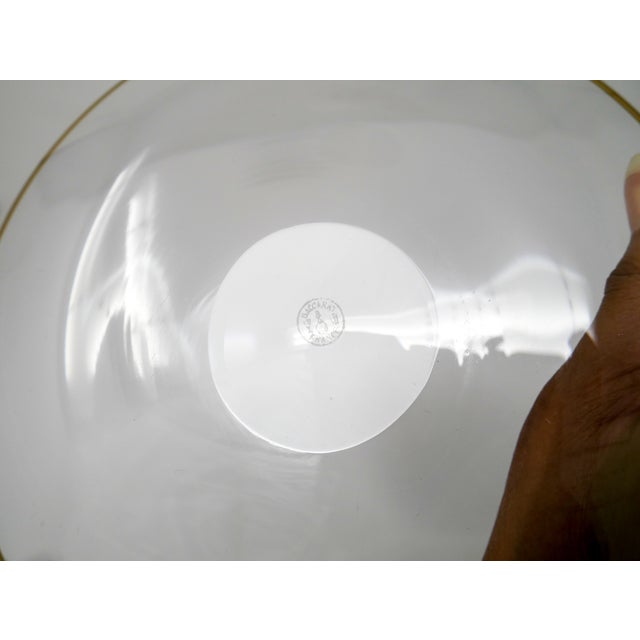 Mid 20th Century Vintage Baccarat Directoire Crystal & Gold Salad Plates- Set of 10 For Sale - Image 5 of 6