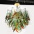 Barbini Mid-Century Signed Barbini Hand-Blown Murano Peacock Glass Chandelier For Sale - Image 4 of 15