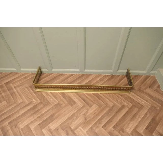 Long Pierced Brass Fender, 19th Century For Sale - Image 5 of 7