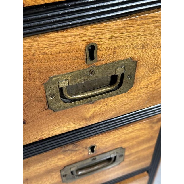Antique Campaign Chest of Drawers, 1800s For Sale - Image 9 of 18