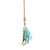 Early 21st Century 18k Yellow Gold Pear Aquamarine & Gia Diamond Necklace For Sale - Image 5 of 7