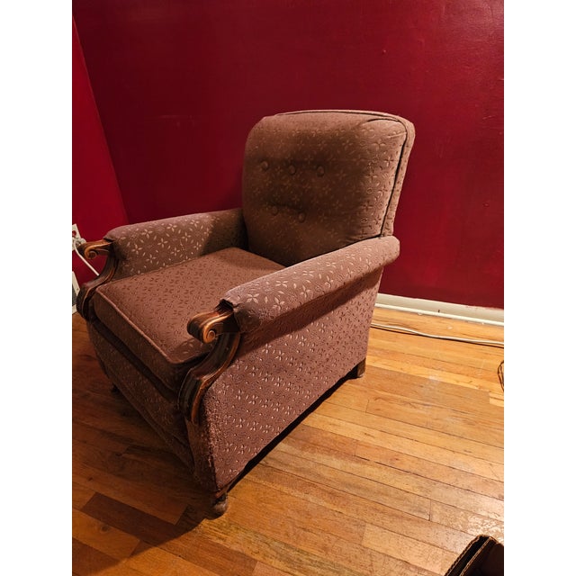 Mid-Century Modern Vintage Upholstered Armchair For Sale - Image 3 of 4