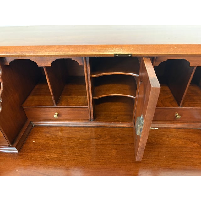 1960s Henkel Harris Wild Cherry Lady Astor Writing Desk For Sale - Image 14 of 17