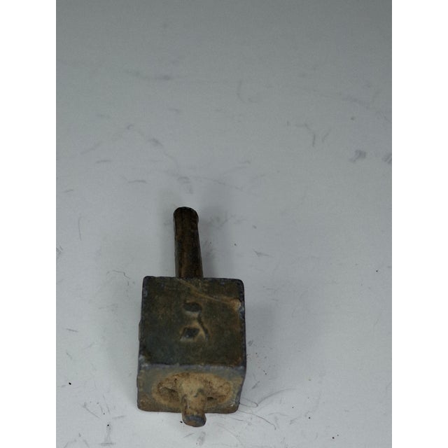Early 20th Century Antique Lead Dreidels Excavated From Uman, Ukraine - Late 19th/Early 20th Century Jewish Hanukkah Artifacts For Sale - Image 5 of 18