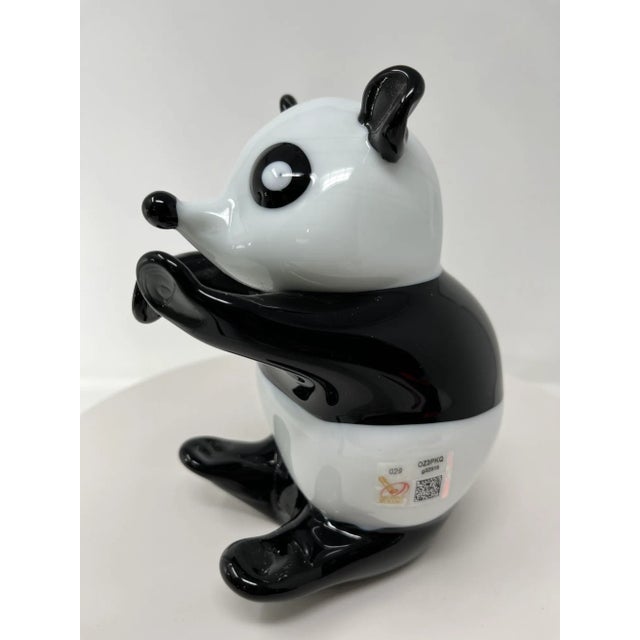 Traditional Murano Glass Panda For Sale - Image 3 of 4