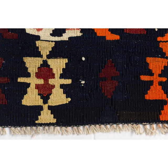 Textile 1950s Long Anatolian Flatweave Kilim Runner For Sale - Image 7 of 10