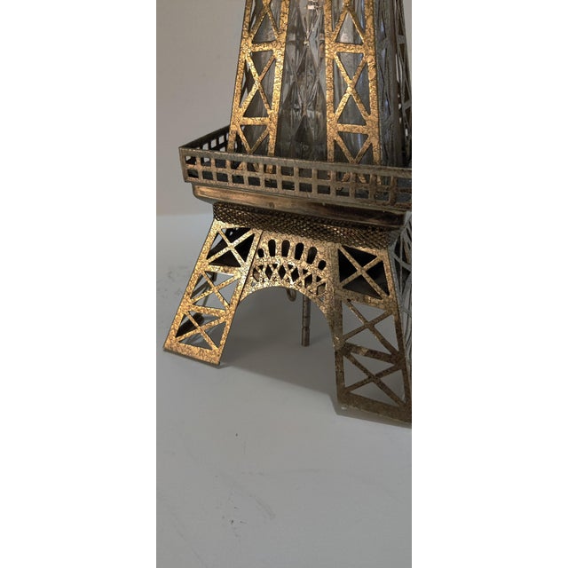 Vintage Musical Eiffel Tower Liquor Decanter For Sale - Image 4 of 7