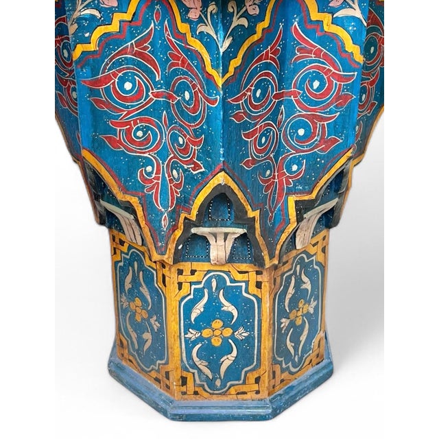 Vintage Moorish Painted Star Side Tables - A Pair For Sale - Image 4 of 4