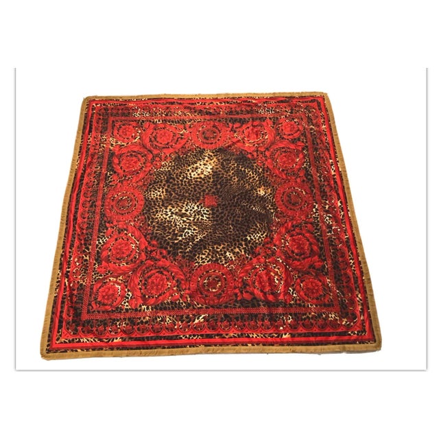Versace Fabric Velvet Throw For Sale - Image 12 of 13