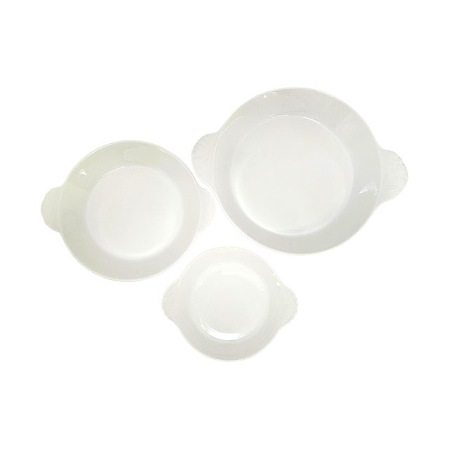 Vintage French Pillivuyt White Porcelain Au Gratin Dishes, Graduated - 3 pcs For Sale - Image 11 of 12