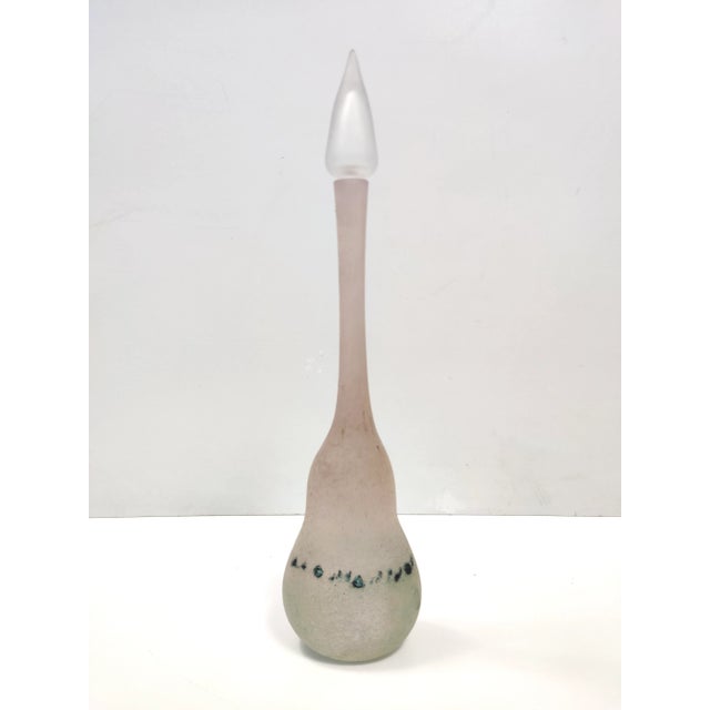 Vintage Scavo Glass Bottle by Luigi Mellara, 1970s For Sale - Image 15 of 15