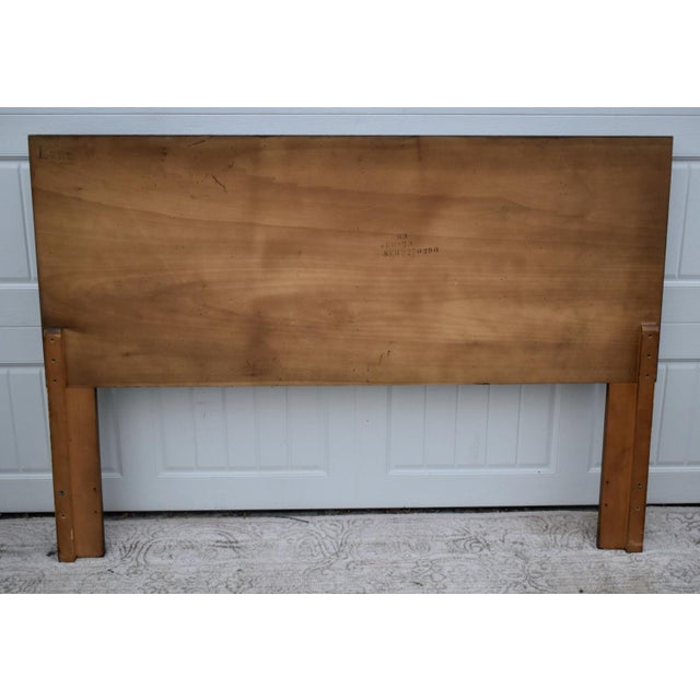 Vtg. MCM Style Queen Size Lane Staccato Brutalist Collection Walnut Headboard For Sale - Image 12 of 12