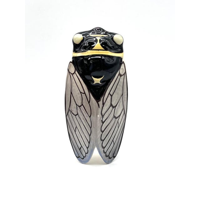 Faience Wall Cicada Sculpture from Louis Sicard, France, 1950s For Sale - Image 15 of 15
