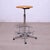 Silver Industrial Adjustable Office Stool in Metal with Wooden Seat For Sale - Image 8 of 16