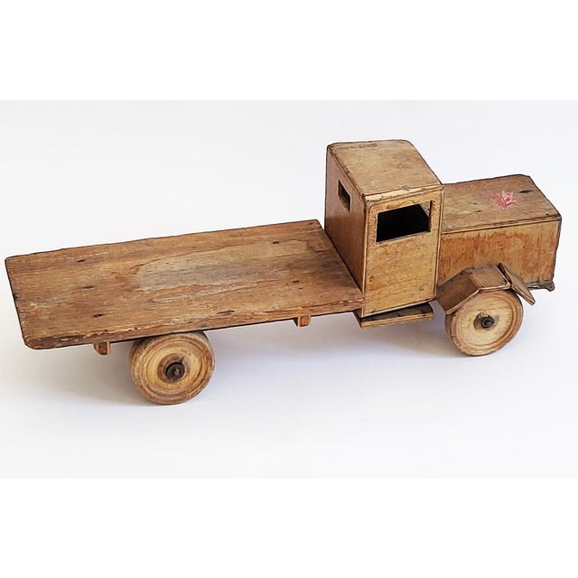 Antique Handmade Wooden Toy Truck, 1940s For Sale - Image 11 of 11